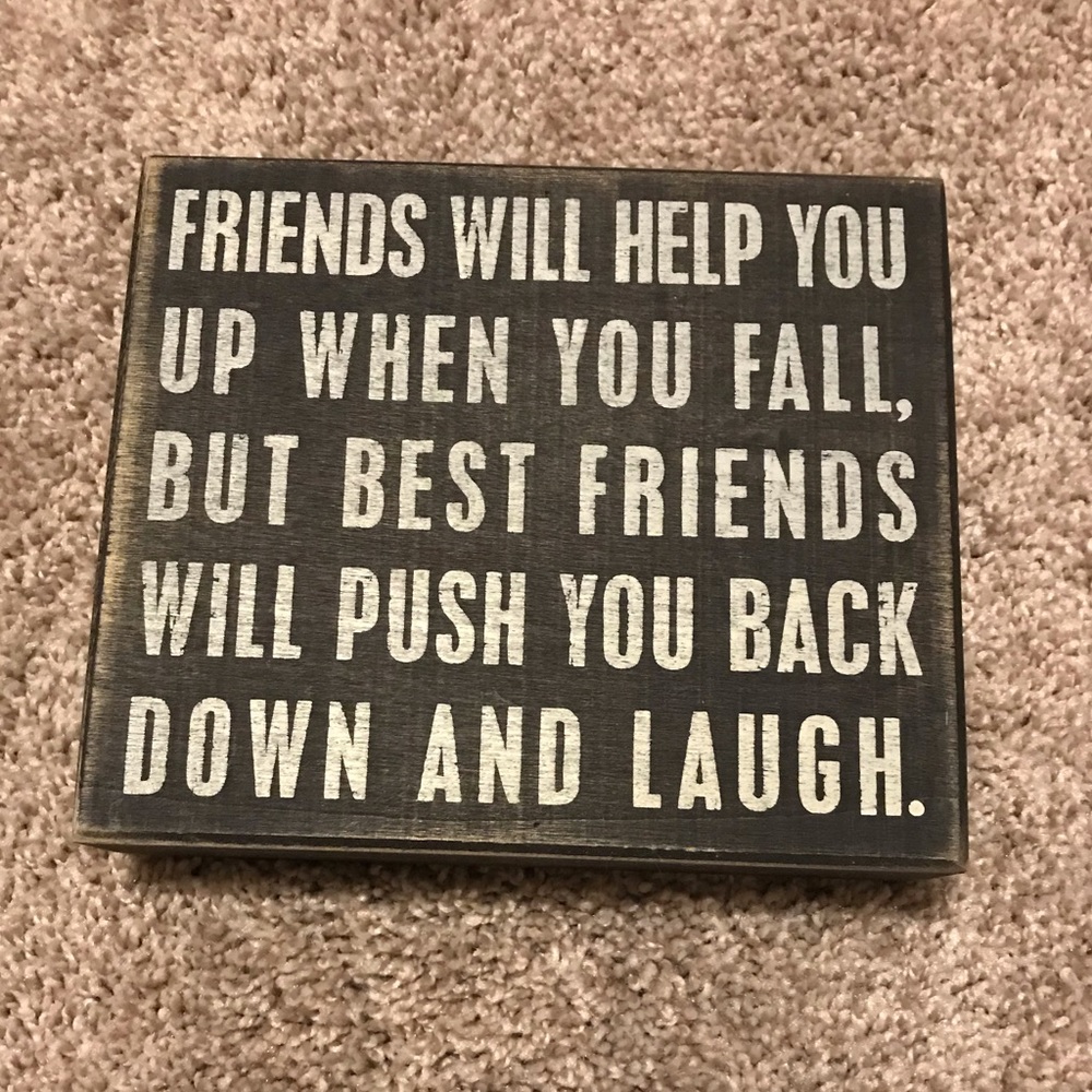 Cute Best Friends wooden wall hanging/shelf decor